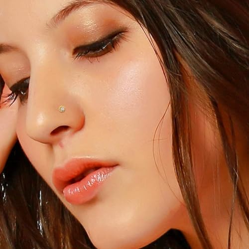 CANDERE - A KALYAN JEWELLERS COMPANY Yellow Gold 18K (750) BIS Hallmark Single Stone SI IJ Diamond Nosepin for Women - Image 6