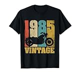 41 Anniversaire Cadeau Biker T Shirt   Vintage 1985 Moto T Shirt