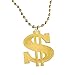 Dollar Sign Gold Bead Necklaces (set of 12) Mardi Gras and Party Supplies
