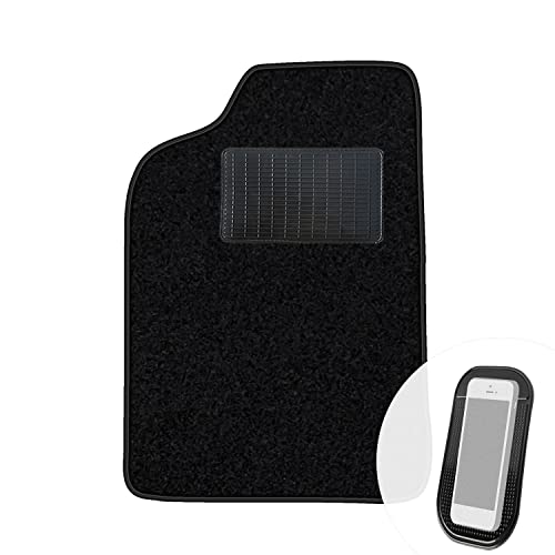 moto-MOLTICO Fahrer Fußmatte Auto Velours Fahrerseite Autoteppiche Schwarz Fahrermatte 1-teilig...