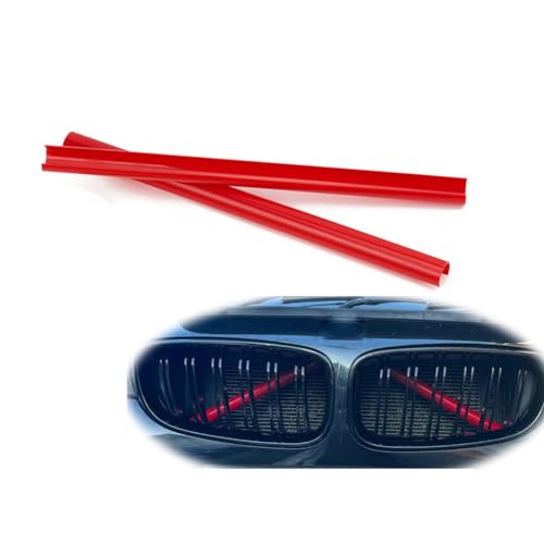 Image of Car Grill Inserts Trims for BMW 1 2 3 4 Series F20 F21 F22 F23 F30 F32 F33 F34 F36 Grill Stripes Grille Inserts Stripes Wrap(Red)