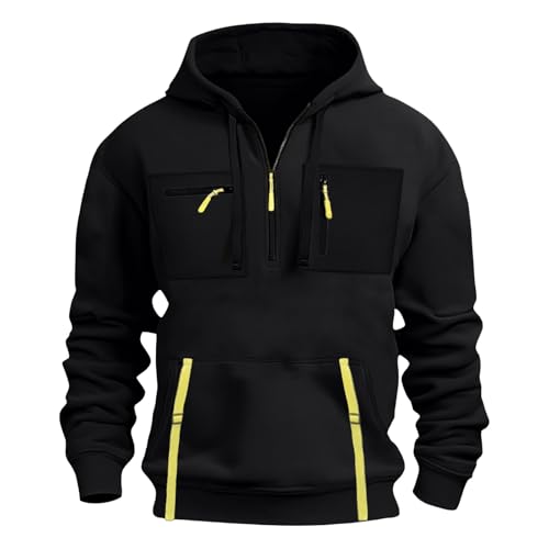 DESKABLY Hoodies for Men Quarter Zip Tactical Pullover Sweatshirt Casual Fashion Plus Size Long Sleeve Workout Athletic Tops2