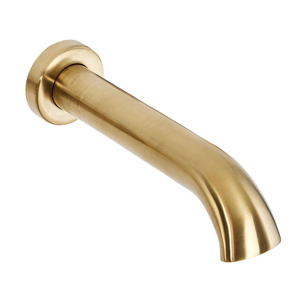 Milano Brushed Brass Elizabeth Wall Mounted Basin Spout