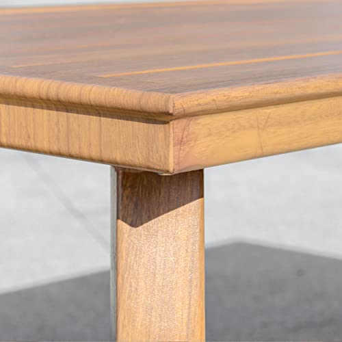 Yiibcio Gartenmöbel 3-teiliges Set mit Chaiselongue Doppelsofa Beistelltisch Natur Loungemöbel Gartenmöbel weiche… – Bild 7