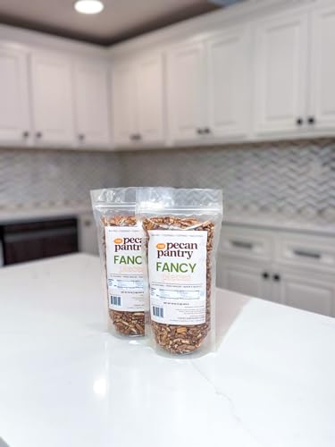 The Pecan Pantry 4 lb Bulk Pecan Pieces - 2-Pack of 2 lb Fancy Pecan Pieces Resealable Bags - U.S.A. Grown - Premium Quality for Baking, Topping, & Snacking - Fresh, Crunchy, and Convenient