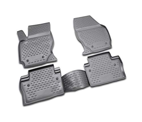 Tapis de sol TPE noir pour Volvo XC70 2007-2011 | Set de 5 pièces auto toutes saisons