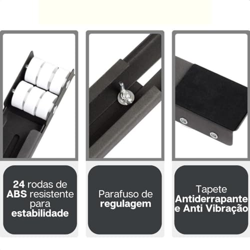 Suporte Móvel Com Rodinhas Pé Nivelador Base Ajustável Com Rodinhas Ideal Para Geladeiras, Máquina d