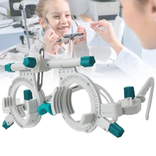 Adjustable Optical Trial Lens Frame PD 48-80mm, Pure Titanium Optic Trial Eye Optometry Test Optician with 5-Piece Slot, Eye Optometry Optician for Eyeglasses Shop