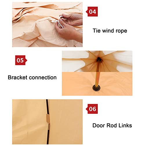 Carpa campamento 8-10 personas Oxford impermeable 4 estaciones miniatura 5