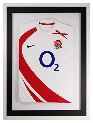 Vivarti DIY Adult 3D Mounted Sports Shirt Display Frame 60 x 80cm - White Frame, Black Mount, White Backing Card