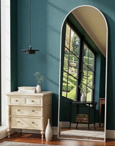 Premium Arched Full Length Floor Mirror with Stand | Large