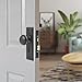 Newliplace Mortise Lock Set for Interior Door, Vintage Door Knobs with Lock and Skeleton Key, Antique Door Knobs Oil Rubbed Bronze Finish