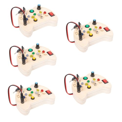 ibasenice 5 Piezas Manejar Tablero Ocupado Tablero Ocupado Botón De Luz Tablero Ocupado Juegos De Aprendizaje Preescolar Interruptor De Botón Tablero Ocupado Actividad Educativa Tablero