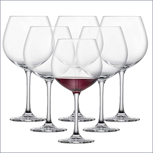 SCHOTT ZWIESEL Rotweinglas Burgunderpokal Classico (6er-Set), klassische Burgundergläser für Rotwein, spülmaschinenfeste Tritan-Kristallgläser, Made in Germany (Art.-Nr. 123655)