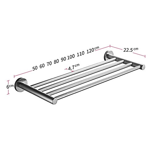Porte-serviette de bain mural avec rail de serviette pour douche et WC - 6