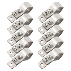 Marchfunny Edelstahl-Rohrschellen, 10 Stück, 16–26 mm