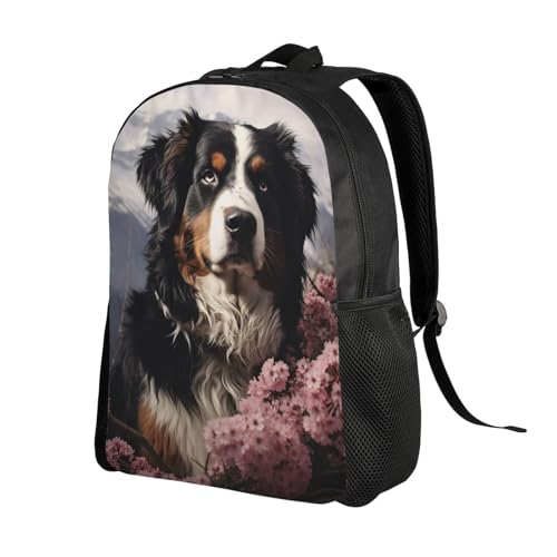 Bernese Mountain Dog Laptop Backpack for Women Men College Backpack Work Business Computer Bag Lightweight Bookbag Teacher Nurse Bags Casual Daypack Purse Travel Bag for Gift2