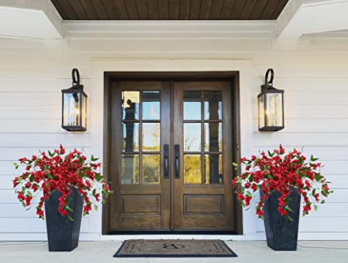 Pack Of 20Pcs - Artificial Bougainvillea Flowers Silk Floral Stems Hanging Flower Vines For Wedding & Home Decoration, Table And Vase Decor - 30.5 Inch (Red) #TOP7