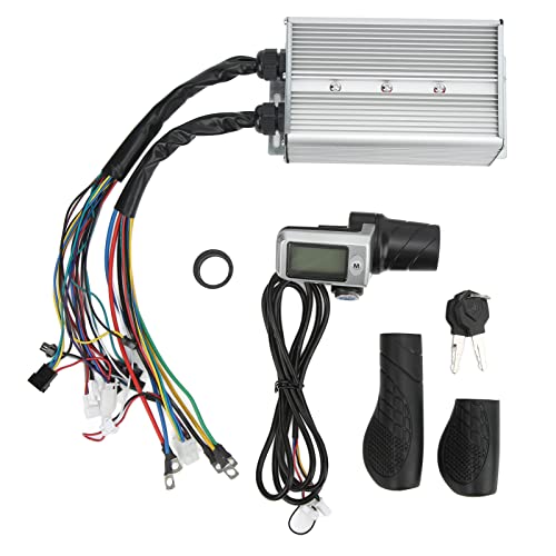36V 48V 1500W 電動自転車コントローラーキット LCD ディスプレイ速度制御スロットルグリップ、簡単な取り付けと敏感なブレーキ用 22.5mm ハンドルバーに適用