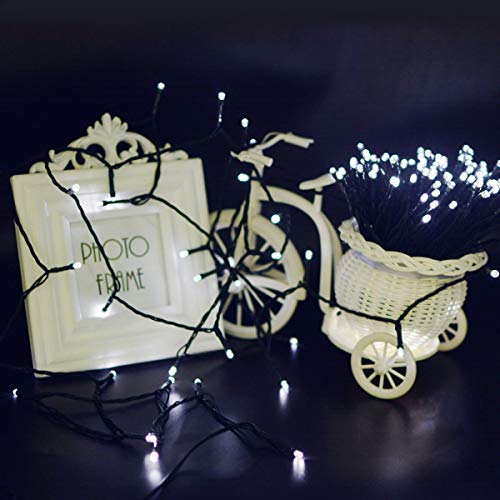 VMANOO Solar USB Indoor Outdoor String Christmas Lights 72Ft 200 LED 8 Modes Patio Lighting for Outside Yard Gazebo Party Wedding Tents Xmas Garden Backyard Tree Decorations Balcony Decor Lights BS2P - Image 3