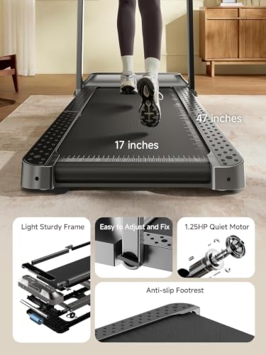 Image of WALKINGPAD Folding Treadmill, 2 in 1 Walking Pad with Handle Bar
