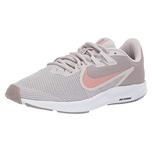 Nike Damer WMNS Downshifter 9 spårskor, flerfärgad - Flerfärgad stor grå rost rosa pumice white 008-36.5 EU