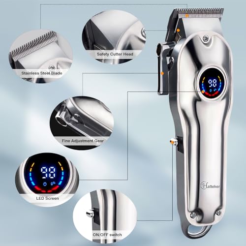 Gabrella Men’s Barber Clippers Waterproof Cordless Hair Clipper & Shaver, Rechargeable Trimmer, Male Grooming Set, Colorful Guide Combs - Image 3