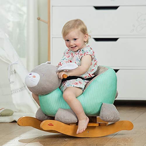 KIKIRon-Toys Schaukeltier Kinderschaukelpferd-Baby-Trojan Schaukelstuhl Standing Aufsitz-Pferd-Spielzeug mit 28 Musik… – Bild 5