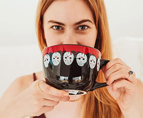 Tazón de cerámica Friday The 13th Jason Mask 24 oz miniatura 4