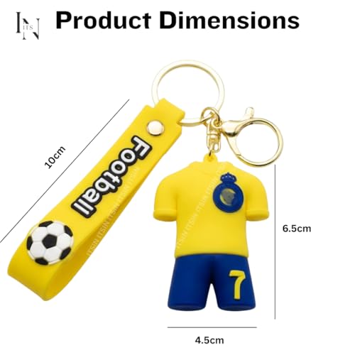 Image of Football jersey Keychain | Ronaldo key chains | messi Keychain | 3D Cute silicone key chain for bike men | soccer Keyring gifts for boys | anime key holder for bag