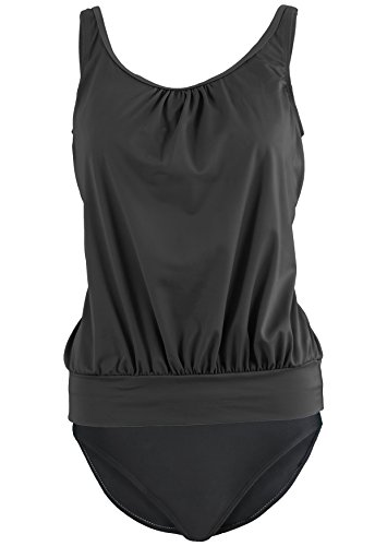 Octopus Bademode! Damen Tankini Set/Badeanzug/Bikini Set Verschiedene Prints NEU Größe 38-62 STEF-3 - f5365 Farbe: Tankini Schwarz G(sw) Gr.42