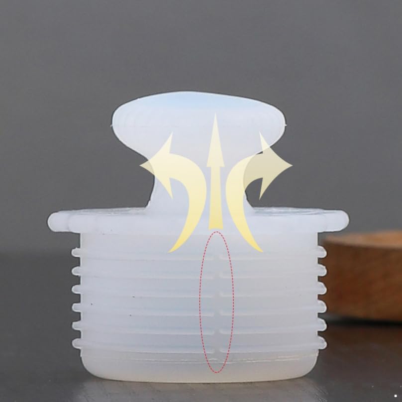 Miniatura 5 de dPois Tapón de silicona sellado seguro tapón de corcho tapa tapa botella tapón de corcho para frasco de vacío reemplazar accesorios de hervidor