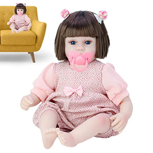 Baby Dolls Girl,15.54in bonito realista bonecas menina com grandes olhos cílios longos - Conjunto de