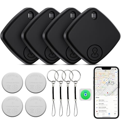 Tracker Tags-4 Pack, Bluetooth Tracker Work with Find My (iOS