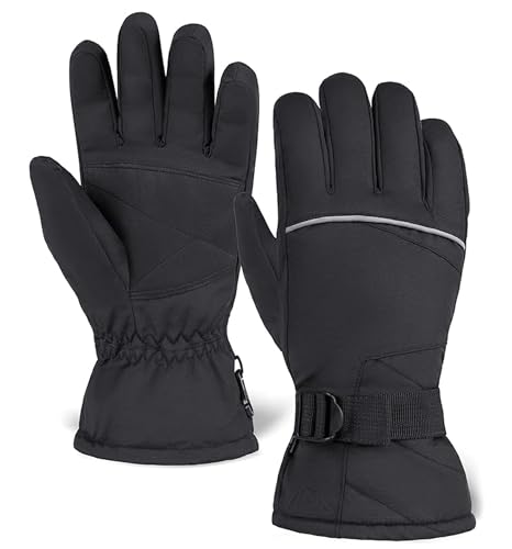 Review de Kit snowboard los más recomendados. 29 Guantes de esquí y nieve resistentes al aire libre, diseñados para esquí, snowboard, trituración, palas y bolas de nieve, impermeable, resistente al viento y palma de cuero...