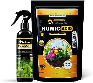 Humic Acid 98% โ potassium Humate and Fungi Care Combo and water soluble Organic Fertilizer For all plants Fungal Growth and Ensuring Robust Plant Growth