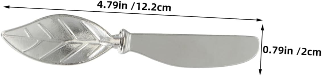 4pcs Alloy Butter Spreaders and Small Cheese Knives Set for Charcuterie Boards, Sandwich Cream and Jam Spreader Knives, Leaf-shaped Design for Home Kitchen Use