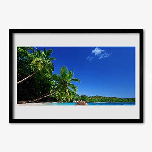 Photo paysage de plage de palmier encadree 70x50 pour cadre salon et cuisine