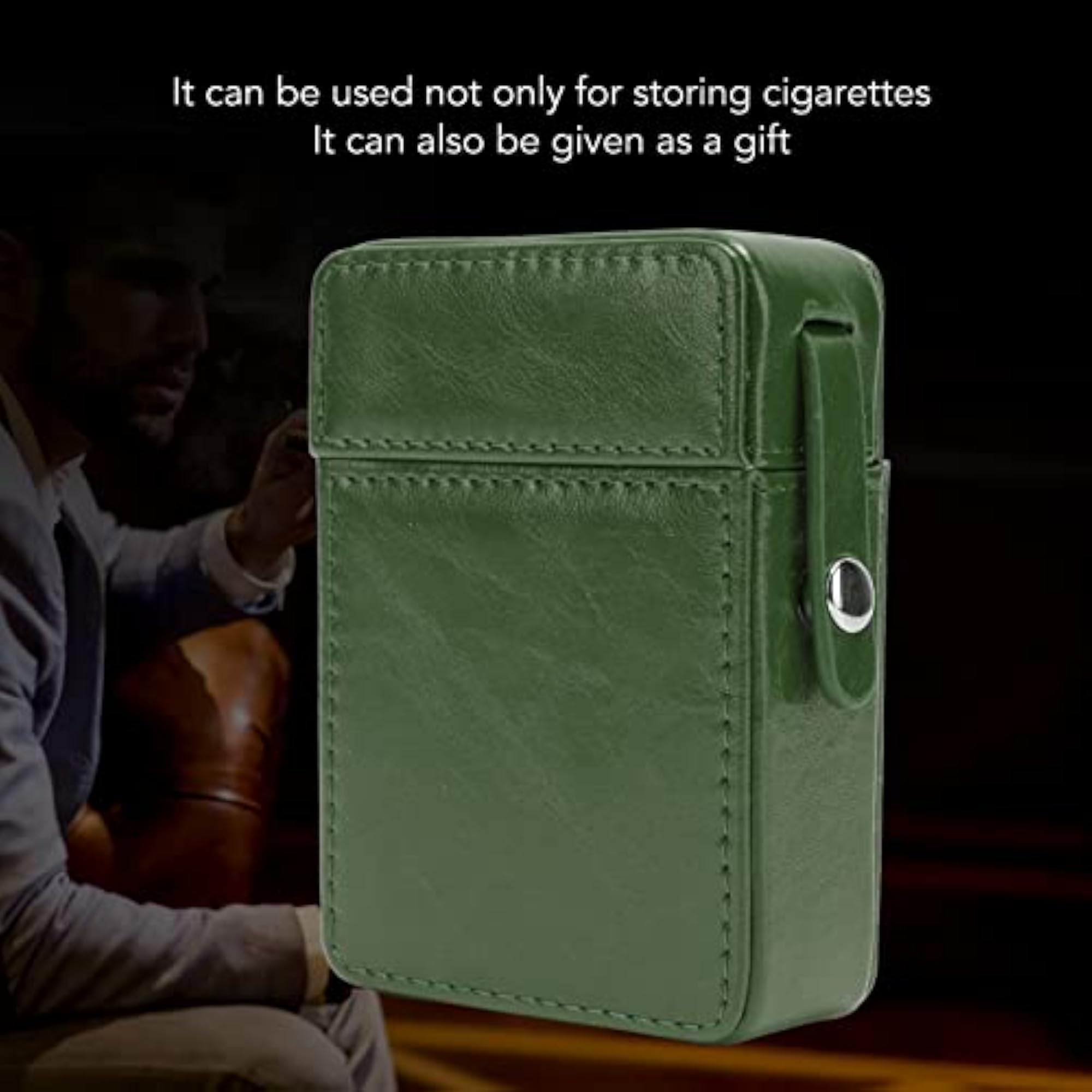Stylish PU Leather Cigarette Case for Men