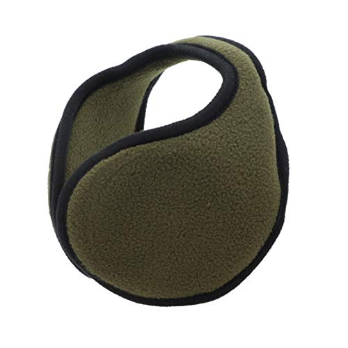 Olive Ear Warmers Men Women Solid Polar Fleece Winter Earmuff