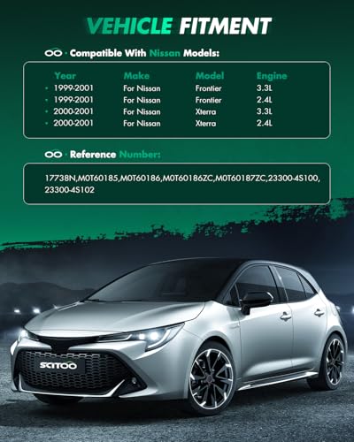 Image of SCITOO Starter Motor 17738N SMT0160 for Nissan Auto and Light Truck Frontier Pickup /Xterra 1999 2000 2001 3.3L ‎12 Volt CW 9-Tooth Pinion