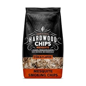 Fire & Flavor Premium All Natural Wood Chips for Smoker – Wood Chips for Smoking – Smoker Wood Chips – Smoker Accessories Gifts for Men and Women – Mesquite – 2lbs