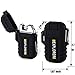 Waterproof Dual Arc Lighter,USB Rechargeable Windproof Flameless Electric Lighter with Lanyard for Outdoors Adventure Camping Hiking(Black)
