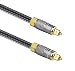 FORSPARK Digital Optical Audio 24K Gold Plated Toslink Cable 6FT- CL3 Rated
