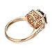 Yoursfs Wedding Rings for Women 18K Rose Gold Plated Engagement Crystal Ruby Rings Jewelry