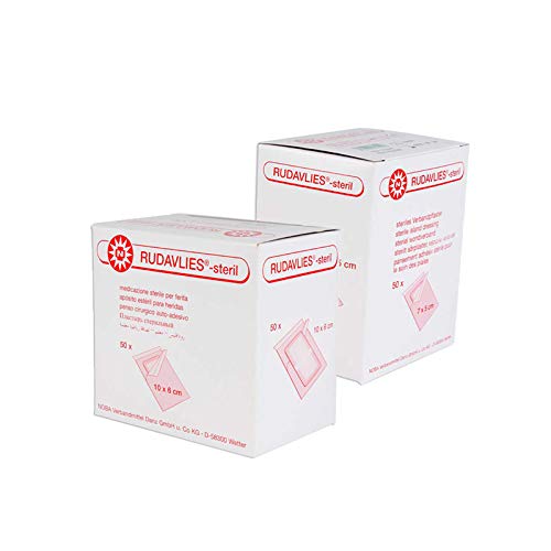 Noba Rudavlies sterile Wundpflaster 50 Stück (7 cm x 5 cm) + 50 Stück (10 cm x 6 cm) Cover
