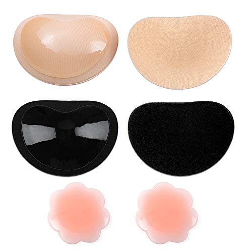 Comius Sharp Inserciones de Sujetador, 2 Pares Rellenos Bikini Bra Pecho Almohadillas Pads + 2 Pcs...
