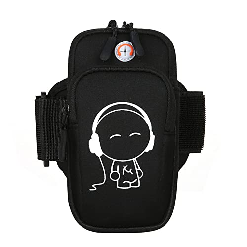 Brazalete Móvil Running,Riñonera Running,con Orificio Auriculares, Universal Impermeable Móvil Bolsa,con Banda Reflectante,Bolsa el Brazo Deportivo Universal, para Correr, Gimnasio, Viaje Cover