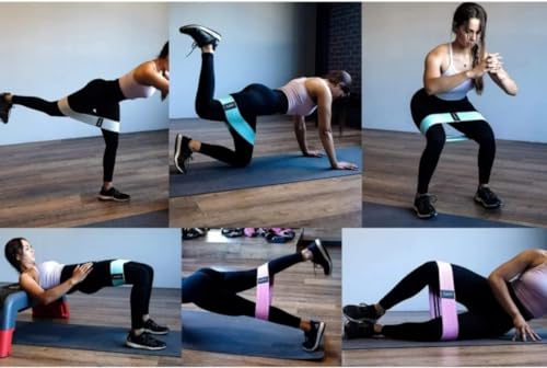 Kit 3 Faixas de Resistência Band Antiderrapantes para Pernas e Glúteos - Ideal para Exercícios, Yoga