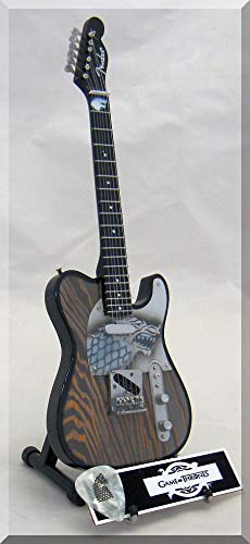 GAMES OF THRONES Guitare Miniature avec médiator Dragon - Les Beatles, Paul McCartney, John Lennon, RIngo Starr, George Harrison GAMES OF THRONES Guitare Miniature avec médiator Dragon